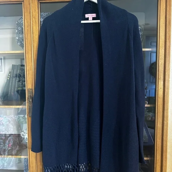 Lilly Pulitzer Navy Blue Cardigan - Picture 1 of 4